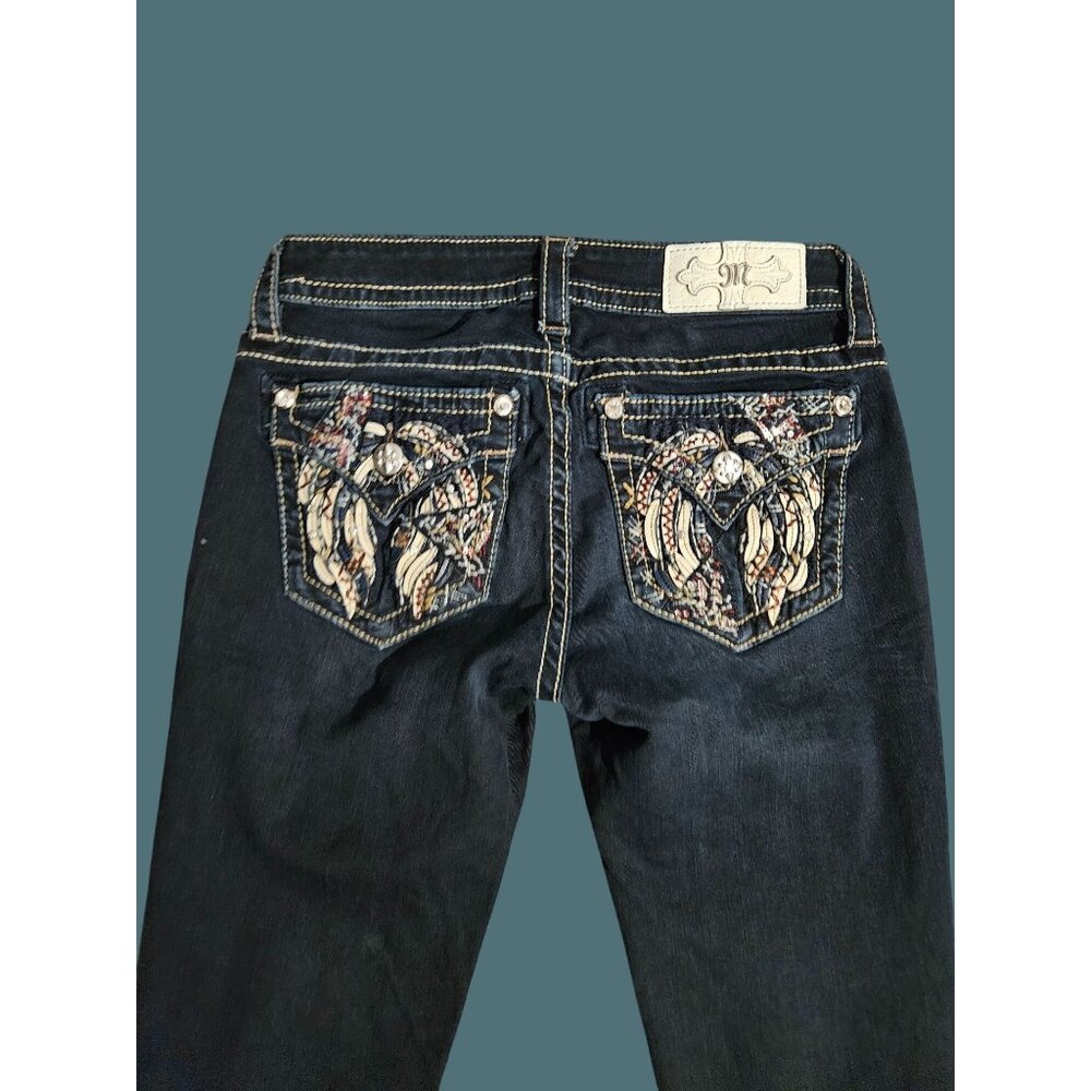 Miss Me Standard Skinny Back Pocket Embellished Jeans Women 26 Inseam 33"
